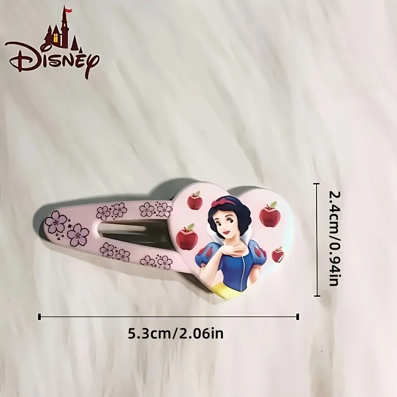 5-piece Disney Stitch Cartoon Hair Clips, Elsa, Snow White and Anna Side Hair Clips with Printed Design & Hair Barrettes