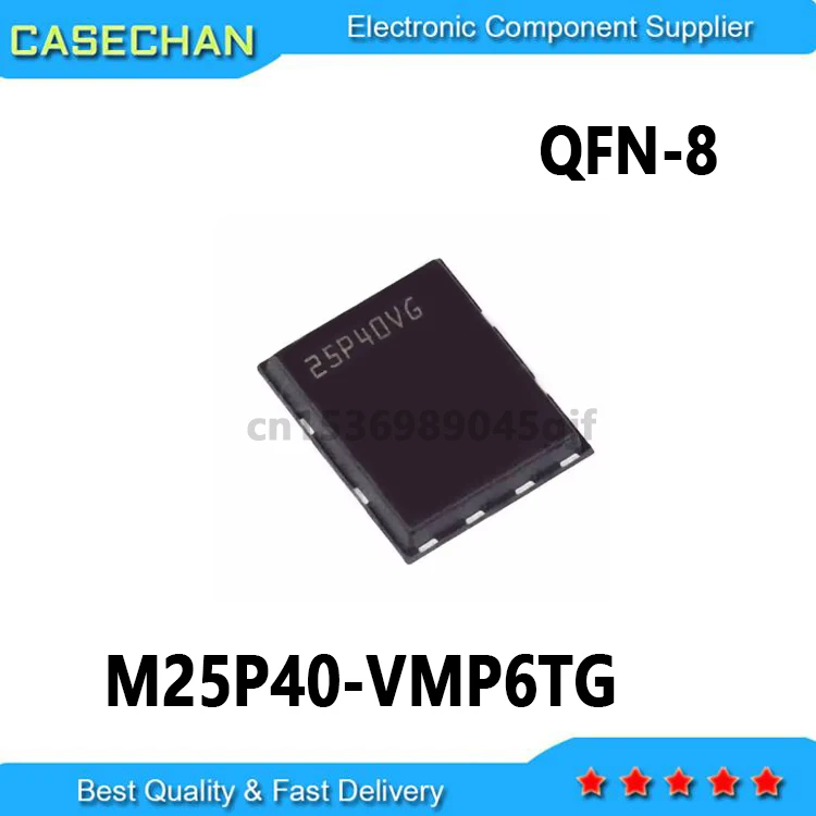 10PCS M25P40-VMP6TG M25P32-VME6TG 25P40VG  4Mbit QFN 512K