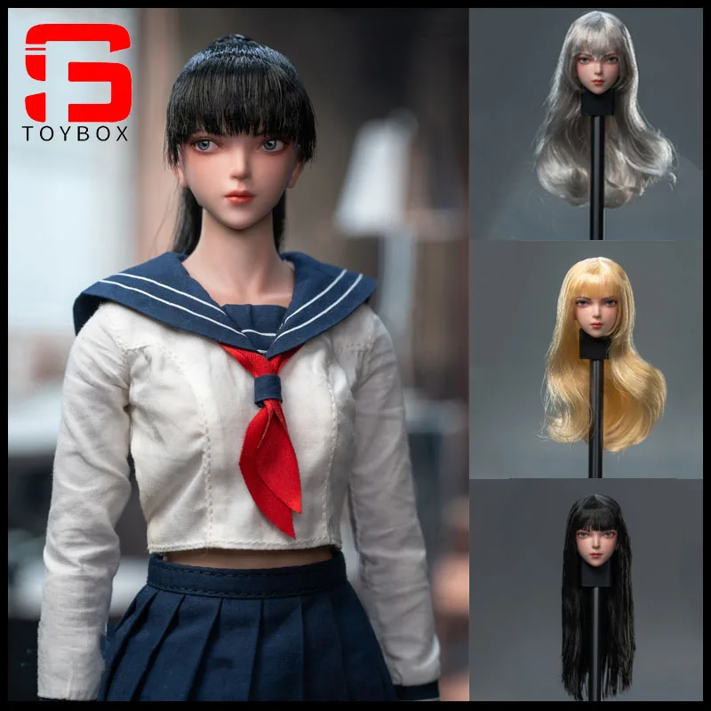 

EHTOYS EHTOYS004 1/6 Kui Movable Eyes Head Sculpt Carving Model Fit 12'' Female Soldier White Action Figure Body Dolls
