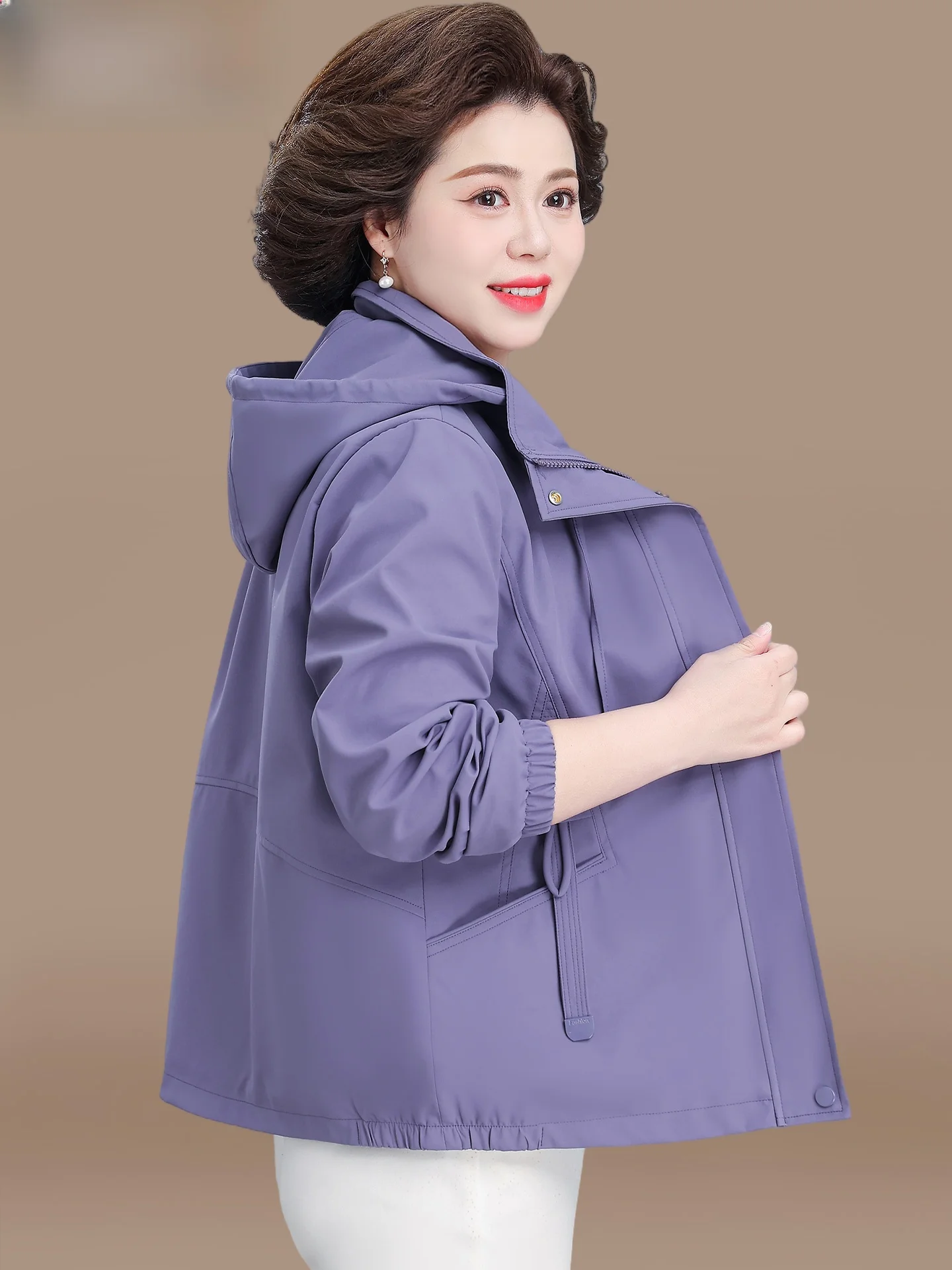 

Casual ort Women's Jaet Spring Autumn Large Size Top for Middle-Aged And ly Mom's Faion 2026 New Arrival Korean Sle