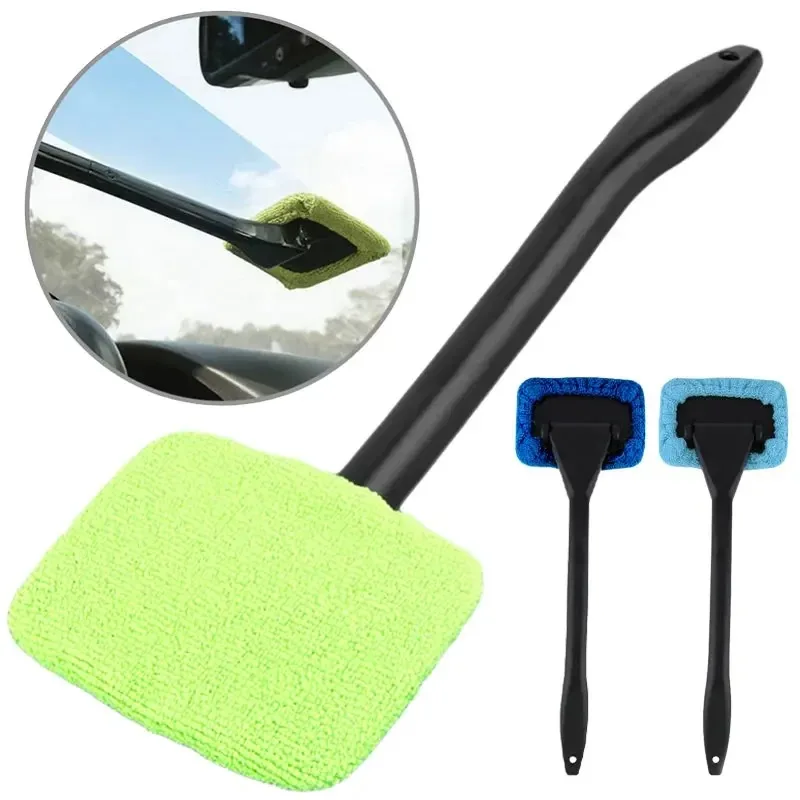 Rotatable Car Windshield Brushes Detailing Cleaner Long Handle Cleaning Tools Window Wiper Microfiber Brush Car Auto Accessories