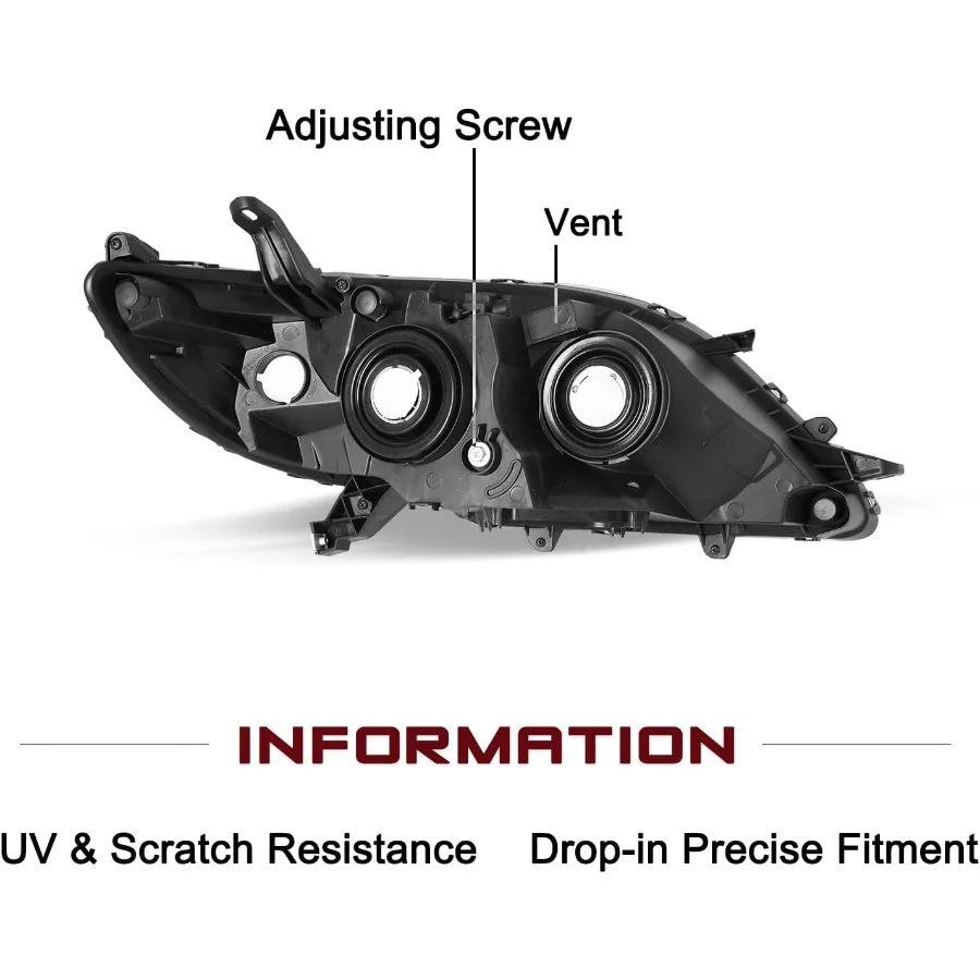 مجموعة مصابيح الهالوجين W O LED DRL مصممة لسيينا 20112020 مع مبيت من الكروم وعاكس كهرماني مثالي للتعزيز #3