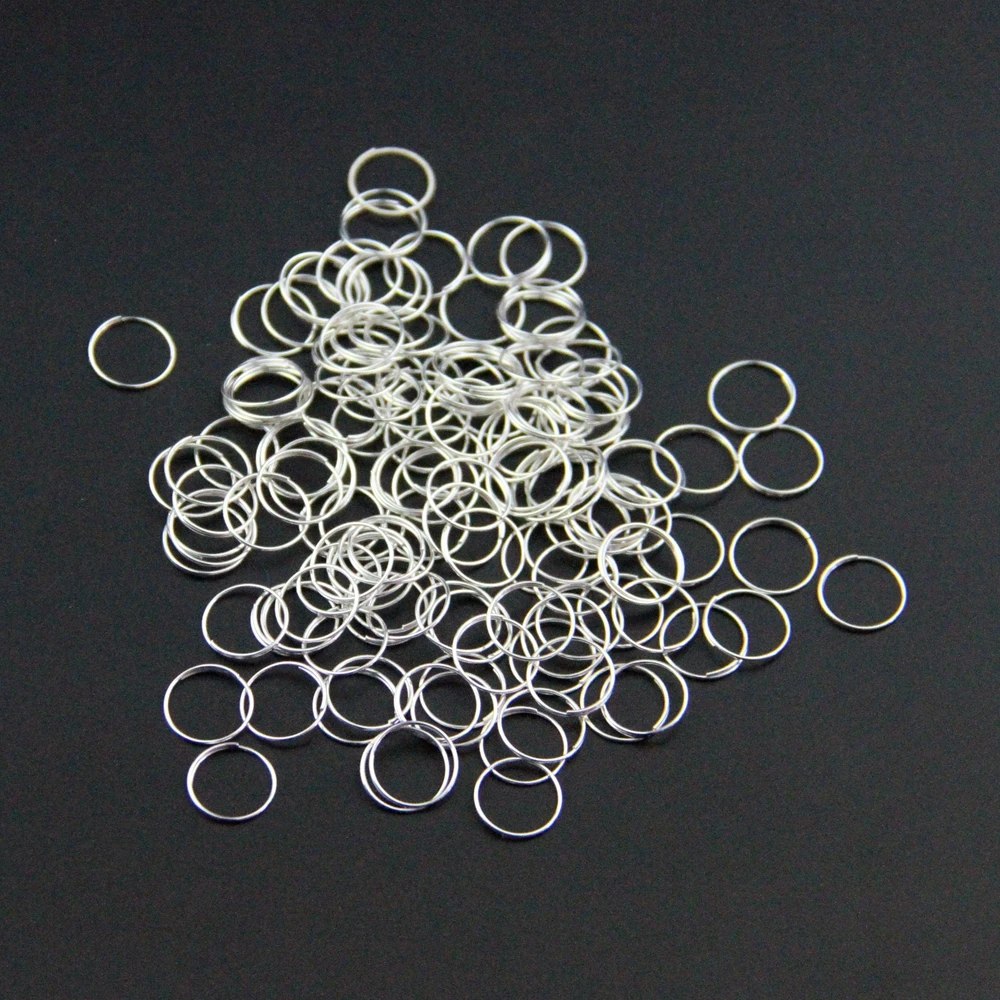 8/10/11/12/13/15mm Sliver Color Connectors Metal Rings For Crystal Glass Chandlier Balls Pendant Prism Beads Connect Decoration