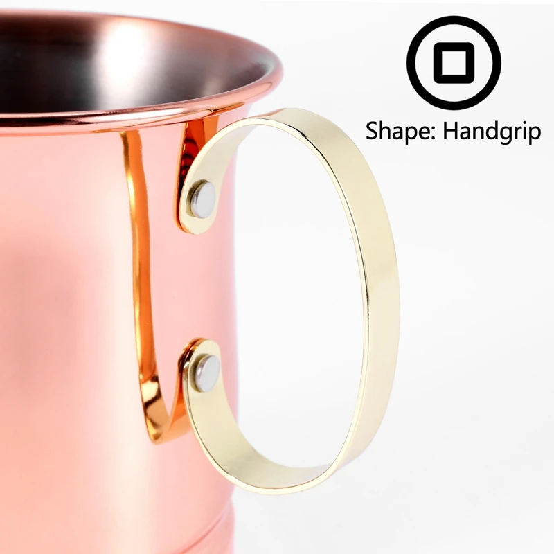 ELEG- كوب بيرة/حليب من الفولاذ المقاوم للصدأ، كوب بغل موسكو مصنوع يدويًا، بغل موسكو، أدوات مائدة للشرب