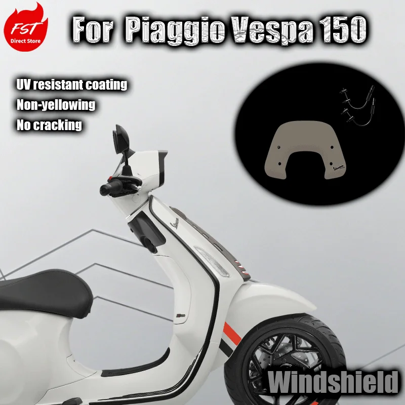 

For Piaggio Vespa Sprint 150 modified with imported windshield front windshield wind deflector chest protector