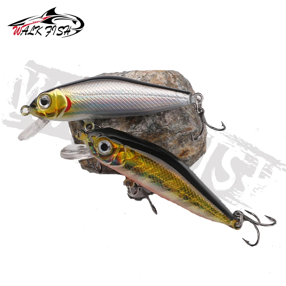 Señuelo Walk Fish – Minnow flotante con ojos 3D para pesca en mar - imagen 2