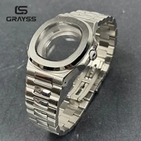 Nuevo Caja de reloj cuadrada Philippe de 40mm, accesorios compatibles con esfera NH35 de 30,5mm para movimiento Seiko NH35, cristal de zafiro, parte trasera