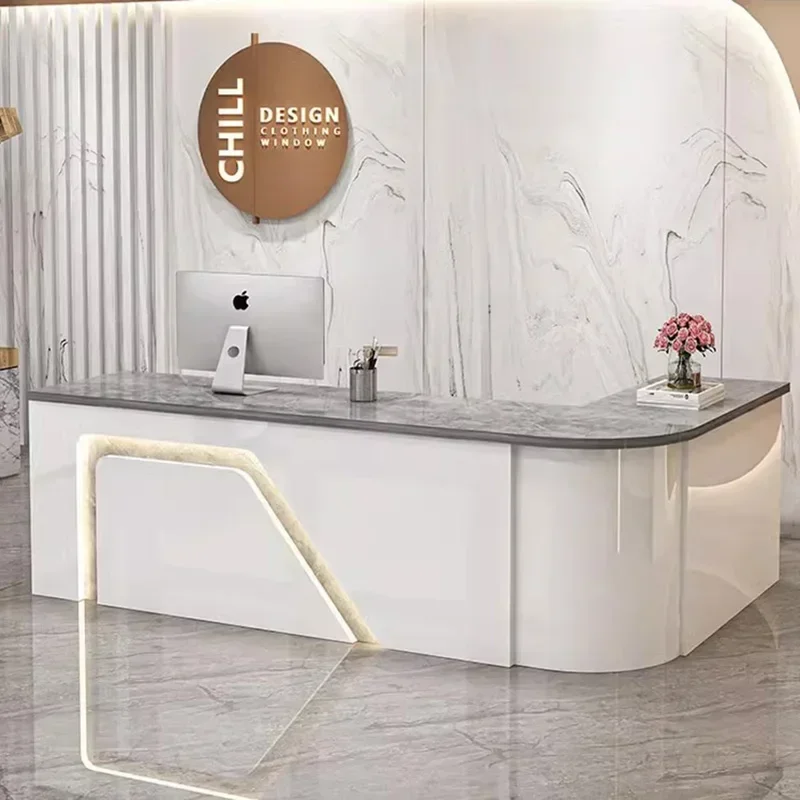 Counter Table Bar Reception Desk Tall Marble Office Commercial Reception Desk Beauty Salon Garden Furniture Sets