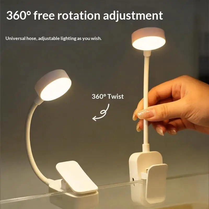 1Pcs Battery Powered Flexible LED Night Light Folding Mini Clip Book Lamp 3 Modes Eye Protection For Bedroom Reading