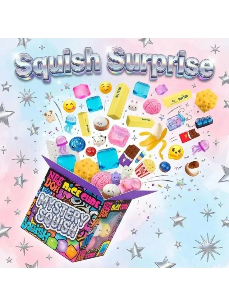 Lustige Mix Squishy Blind Box, Zufällige Überraschung zum Quetschen, 1 Stück Garantiert Niedliches Fidget-Spielzeug zur Stresslinderung