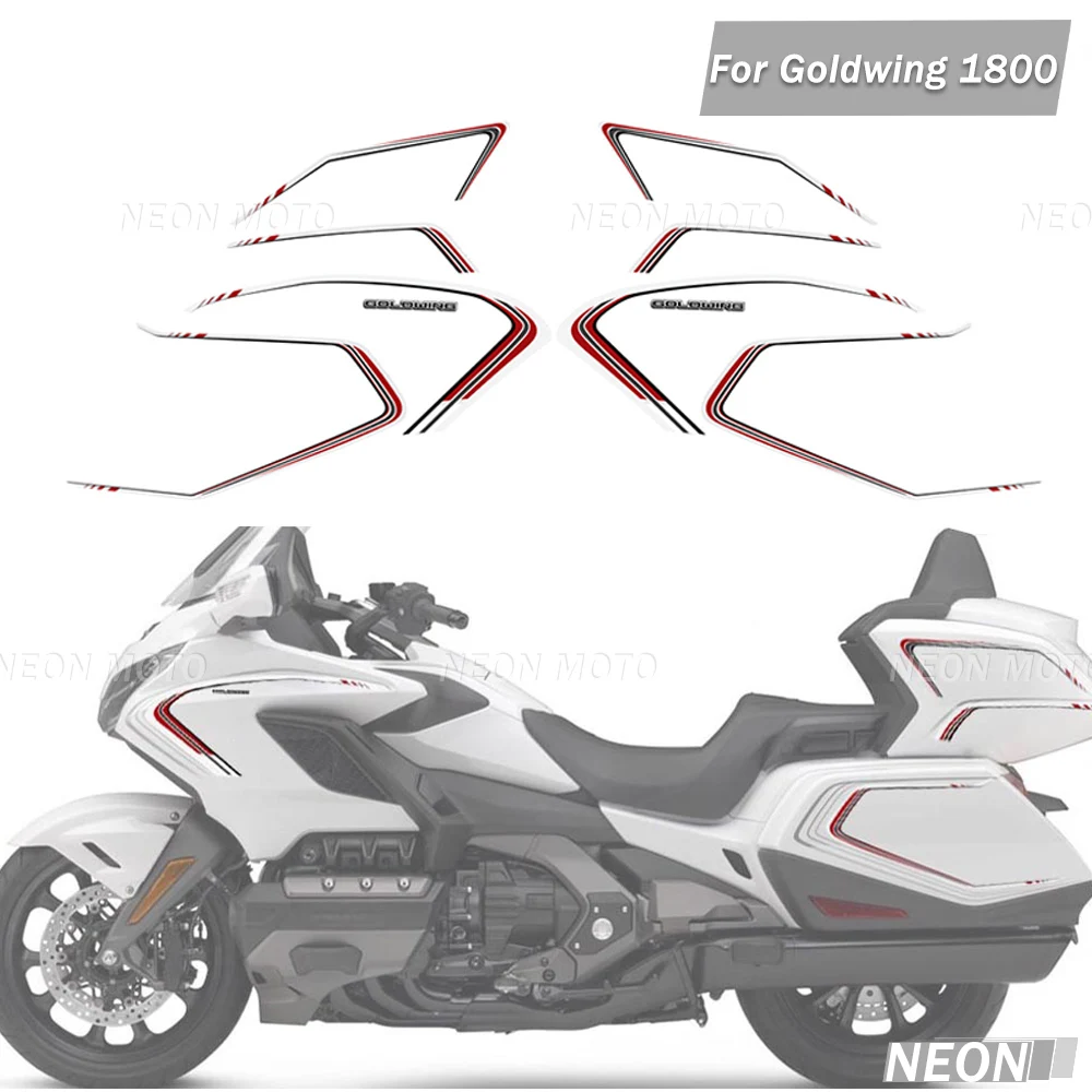 

Для Honda Goldwing GL1800 2018-2021 Защита багажника мотоцикла, накладка на бак, чемодан, наклейки против царапин, комплект наклеек