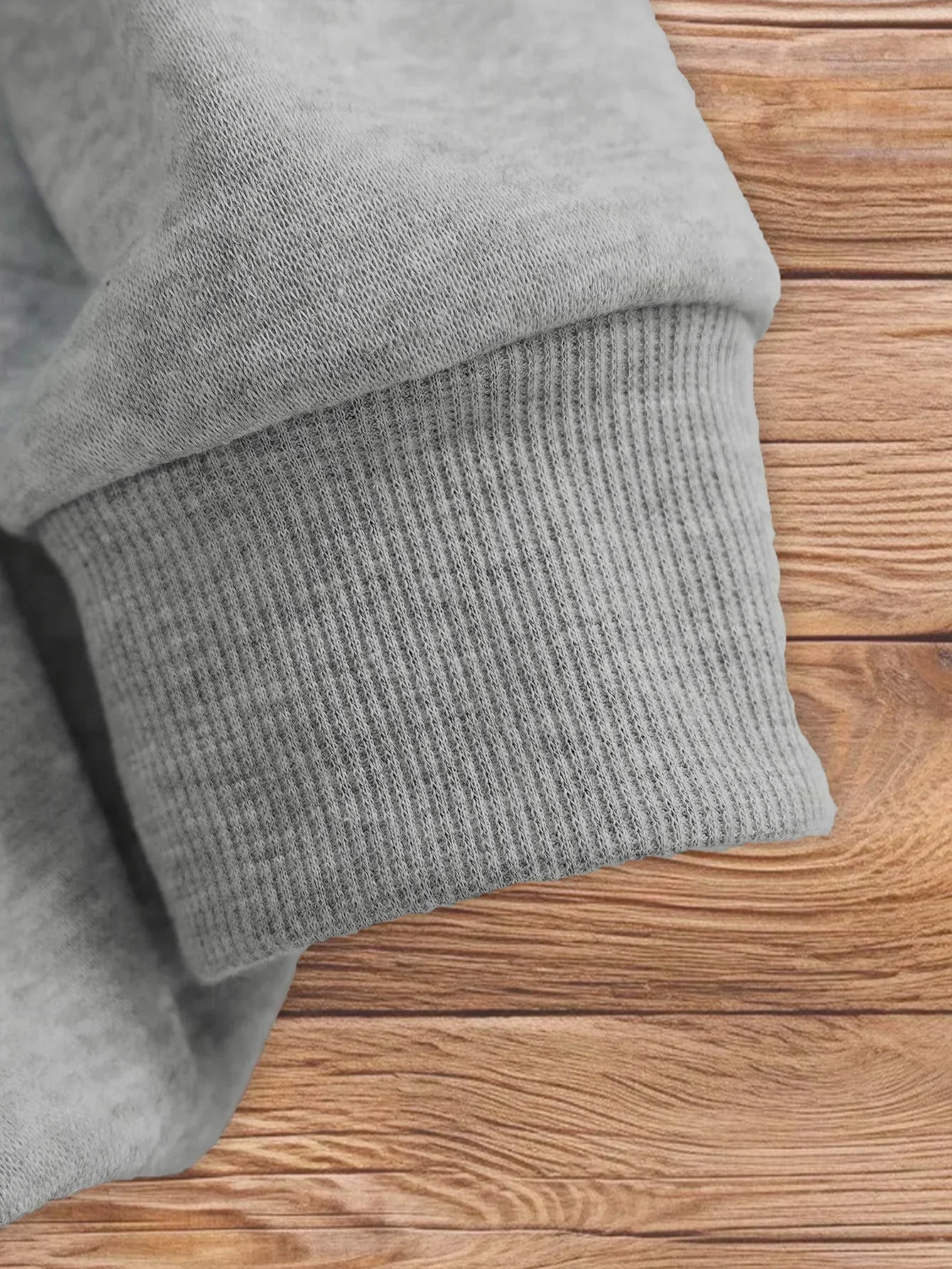 هوديي رمادي فضفاض للرجال - بلوفر مطبوع بنمط هندسي هيب هوب للشارع، سترة كاجوال للخريف والشتاء، فضفاض