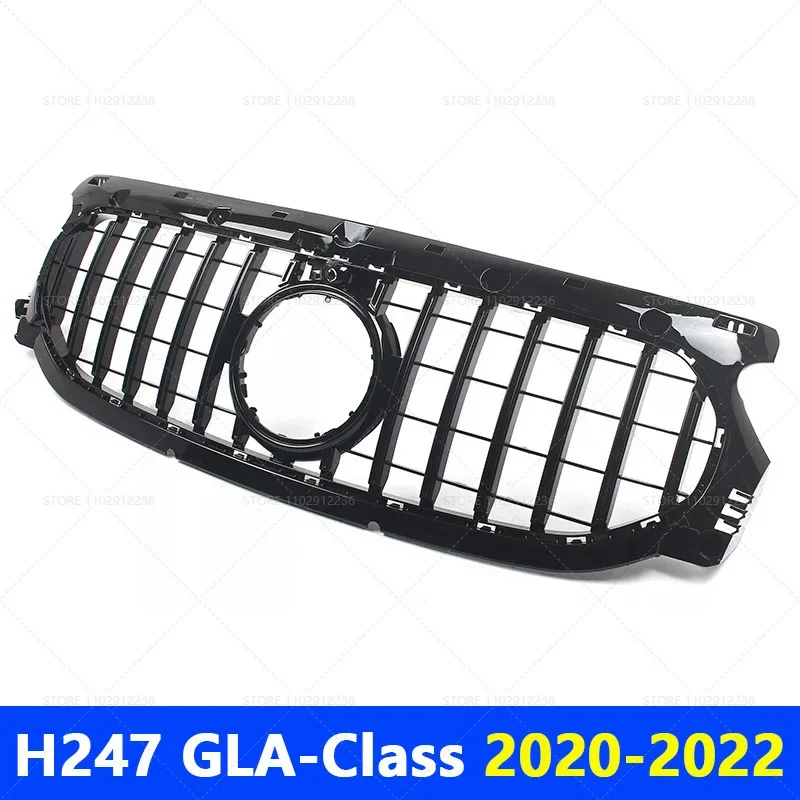 for 2020-2022 H247 GLA-Class Mercedes Benz GLA180 GLA200 GLA250  GLA45 AMG GT Style Upper Bumper Hood Mesh Front Grill Grille