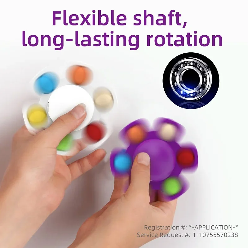 Fingertip gyro anti pressure push bubble Fidget Spinne face changing press toy children's fingertip octopus bubble music