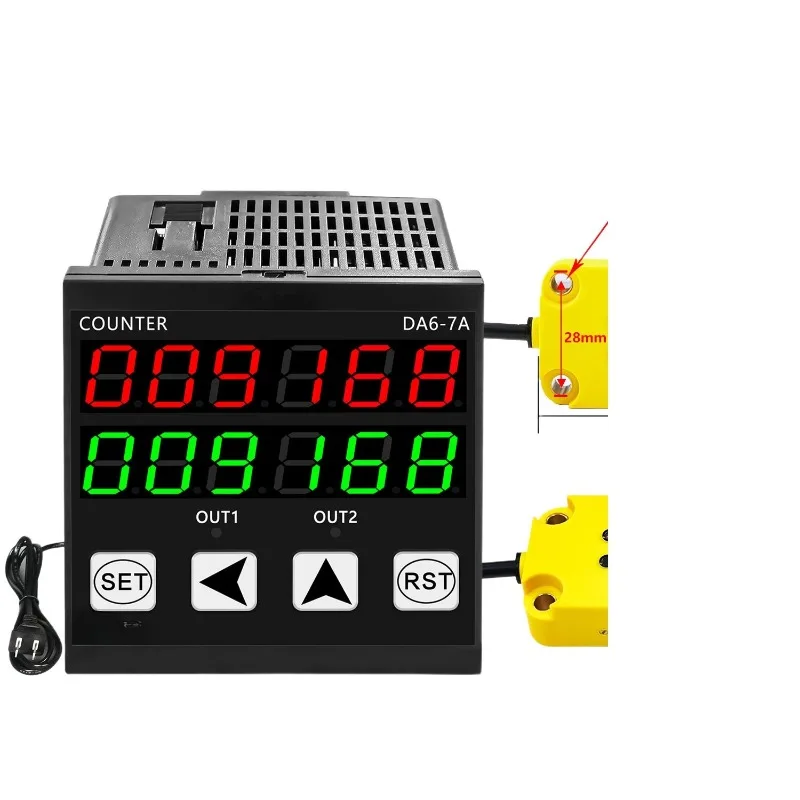 Optoelectronic automatic sensing infrared counter,electronic digital display, industrial point counting,conveyor belt,water flow