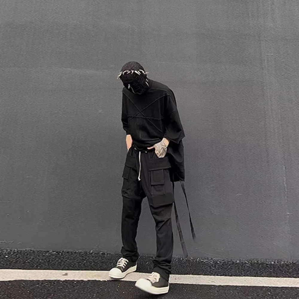 

NIGO FHDX Men's Four Seasons Work Pants High Street Double Ring 3D Pockets Straight Casual Fashion Trend Trousers #NGTOP11313