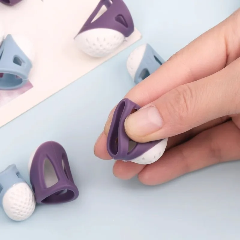 10PC Finger Protector Thimble Set Silicone Plastic Sewing Tool Comfort Breathable Guard for Hand Sewing DIY Craft