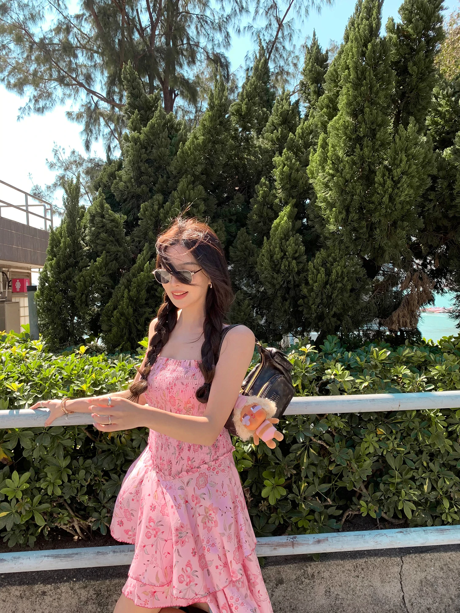 

Летнее платье Iviar Rose Dr из 100% хлопка с праздничным принтом, многослойным подолом и французскими рукавами для женщин