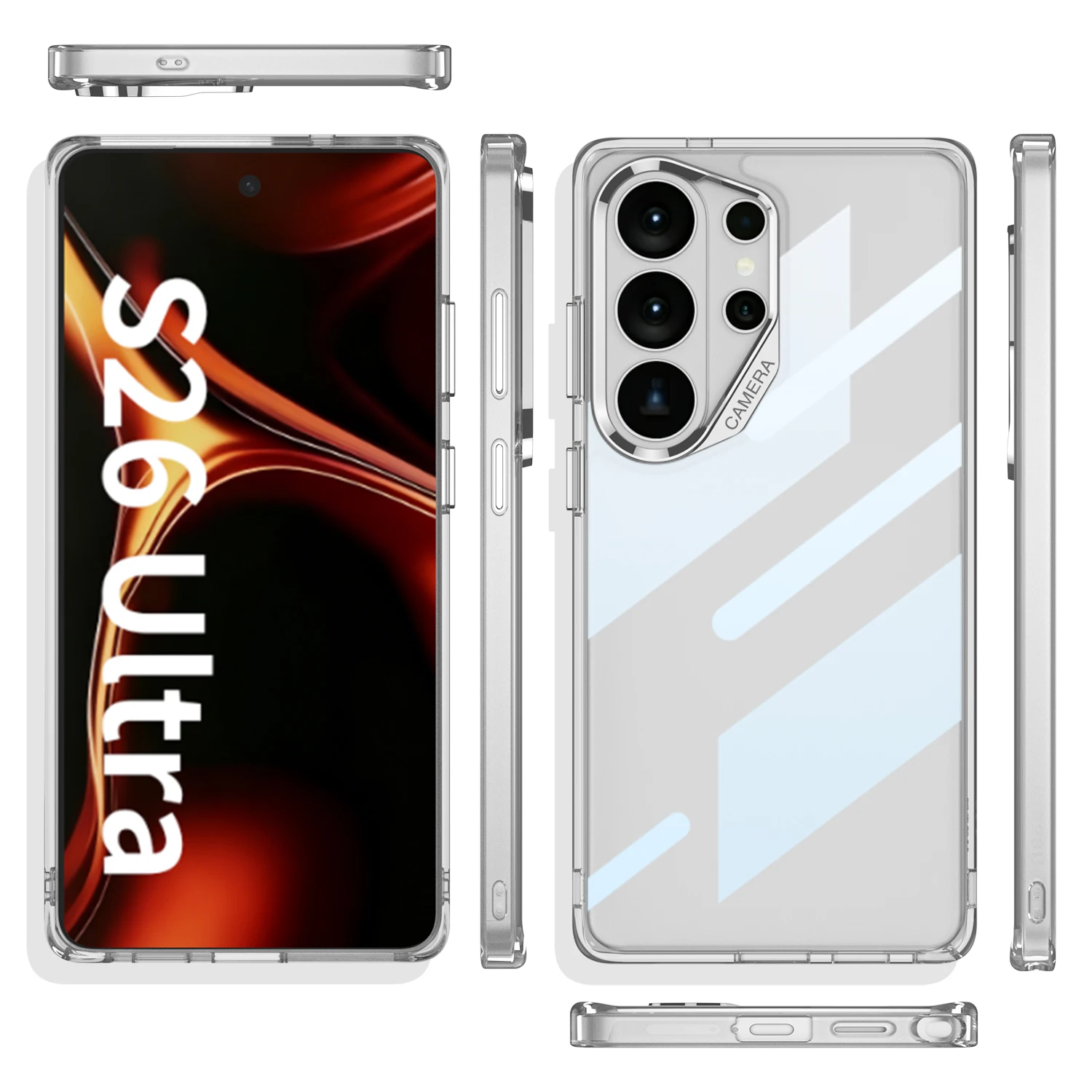 For Samsung Galaxy S26 Ultra Case Airbag Corner Shockproof Ultra-thin Transparent Plastic Hard Cover For Galaxy S26 Ultra Case