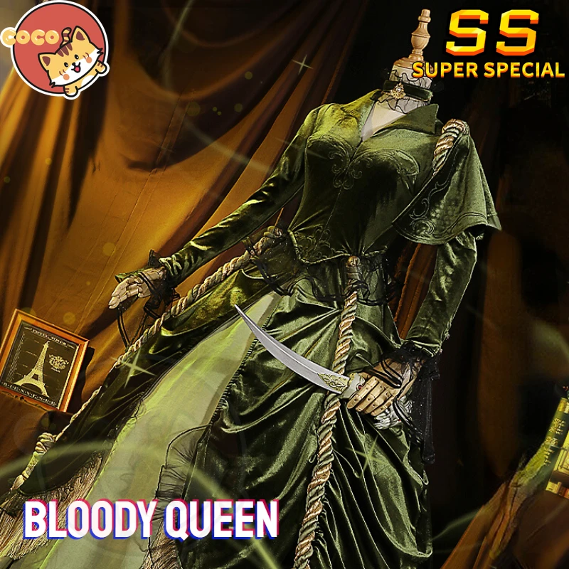 CoCos-SS Game Identity V Bloody Queen Mary Scarlett Cosplay Costume Mary Deduction Star Cosplay Scarlett Costume and Cosplay Wig