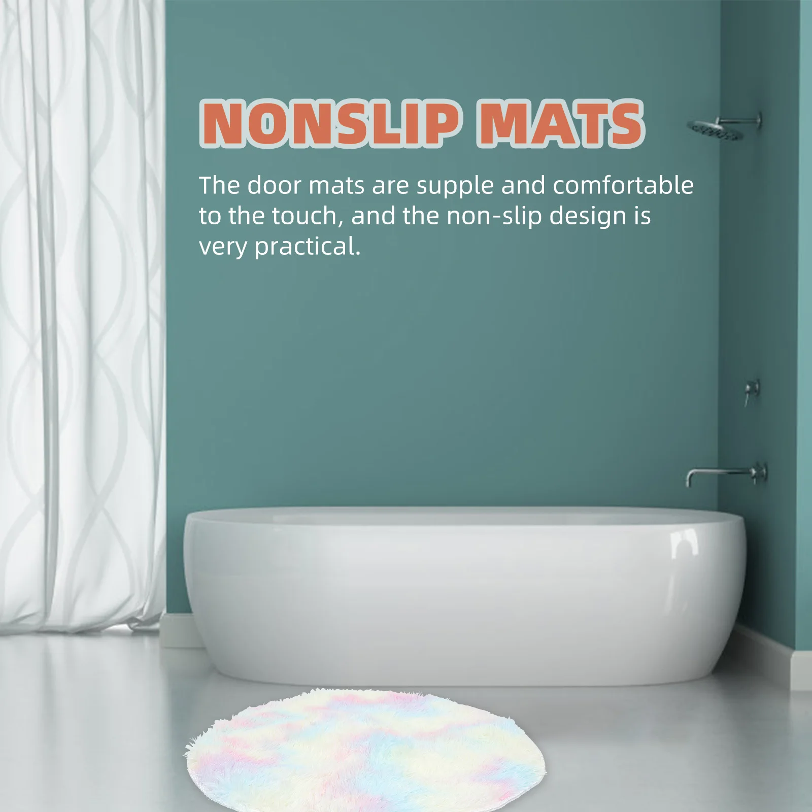 

1 pc Round Floor Carpet Modern Nordic Style Living Room Bedroom Rug Rainbow Color Soft Waterproof Home Decor Carpet