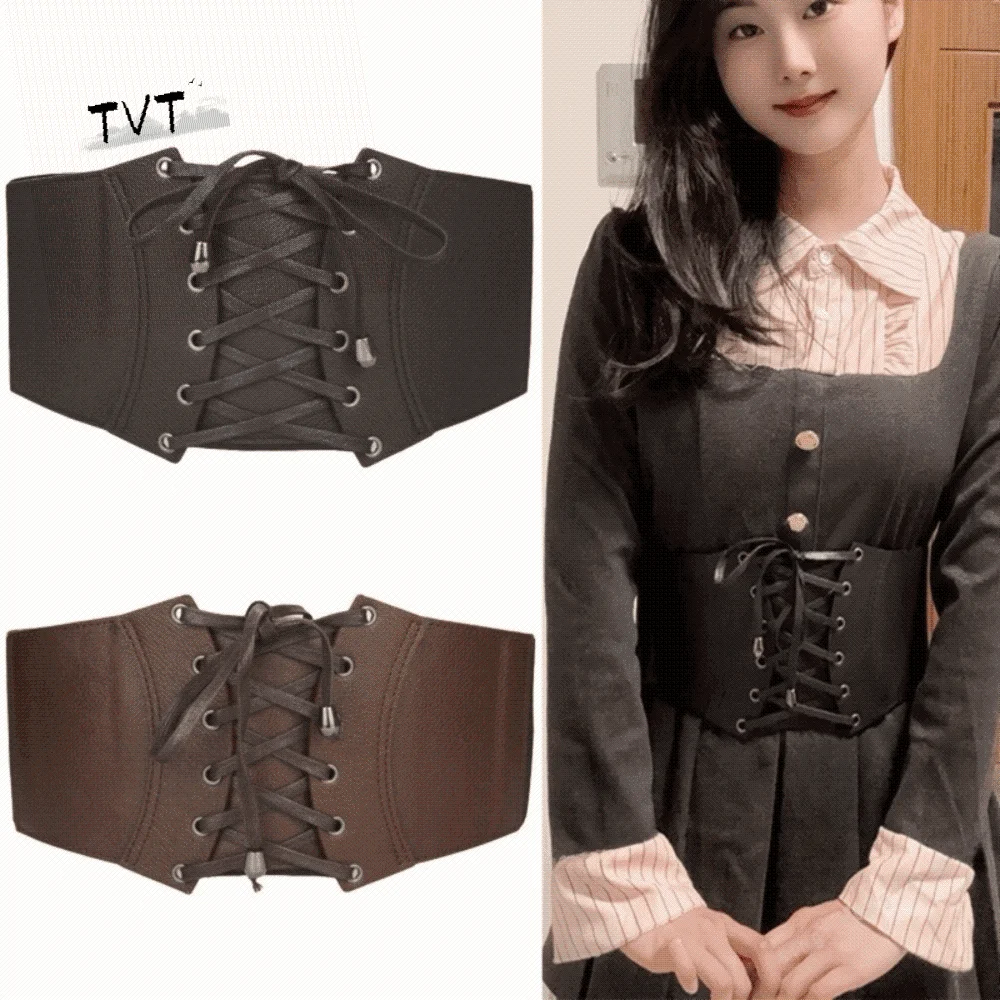 

Элегантный пикантный корсет из искусственной кожи для девочек, однотонный утягивающий широкий пояс, эластичный ковбойский ремень в стиле вестерн, женский