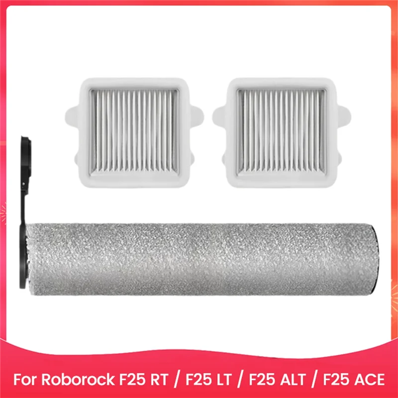 WHYY-For Roborock F25 RT / F25 LT / F25 ALT / F25 ACE Vacuum Cleaner Roller Brush And Filter Accessories Kit