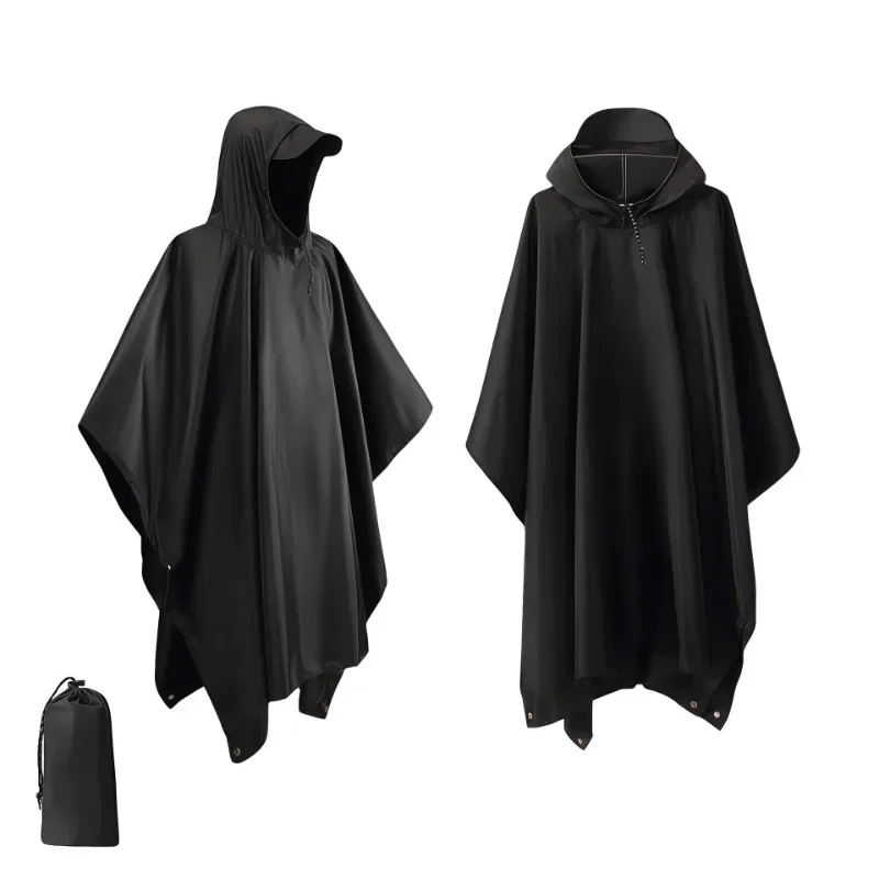 

Raincoat Poncho Adult Outdoor Hiking Polyester Multifunctional Raincoat Sky Curtain Three-in-one Cape