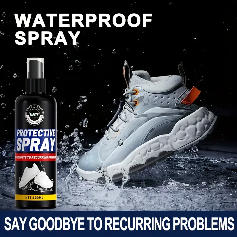 Nano Waterproof Protective Spray 100ML Stain Repellent For Shoes Jackets Fabric Auto Household Glass Outdoor Camping Use