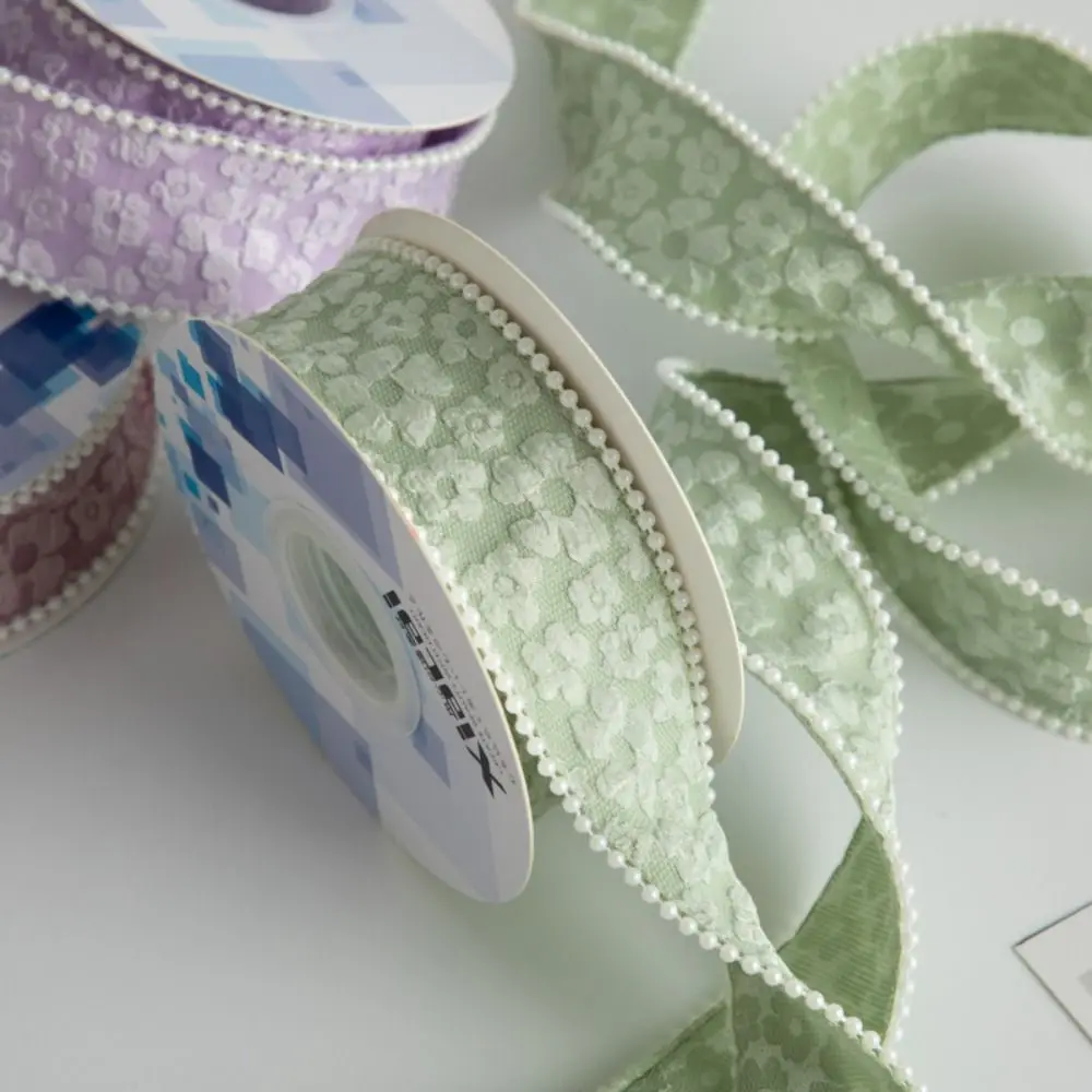 

5Yard 4cm Flower Trim Ribbon Lace Embroidery Dopamine Gift Wrapping Ribbon Photo Props DIY Applique Sewing Craft
