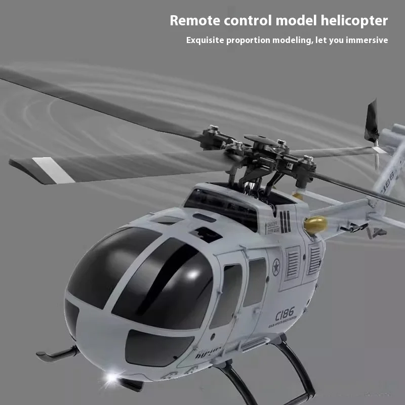 Simulation Electric Model Of Remote-Controlled Helicopter C186 Armed Helicopter Rc Era Single Propeller Without Aileron Bo-150