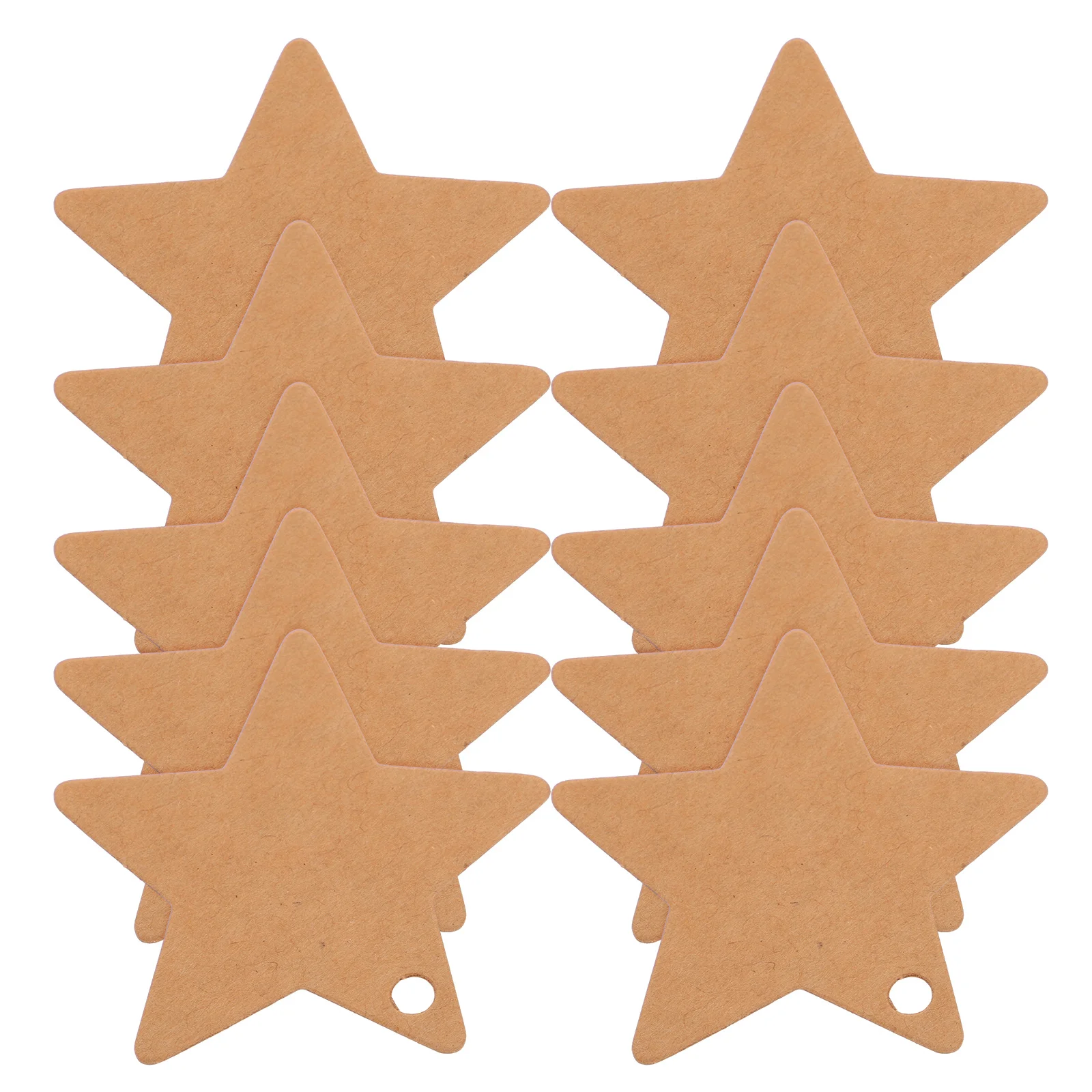 

100pcs Star Tags Kraft Paper Handmade Christmas Hanging Present Tags Name Label Decorations For Diy Crafts Party Wedding Favors