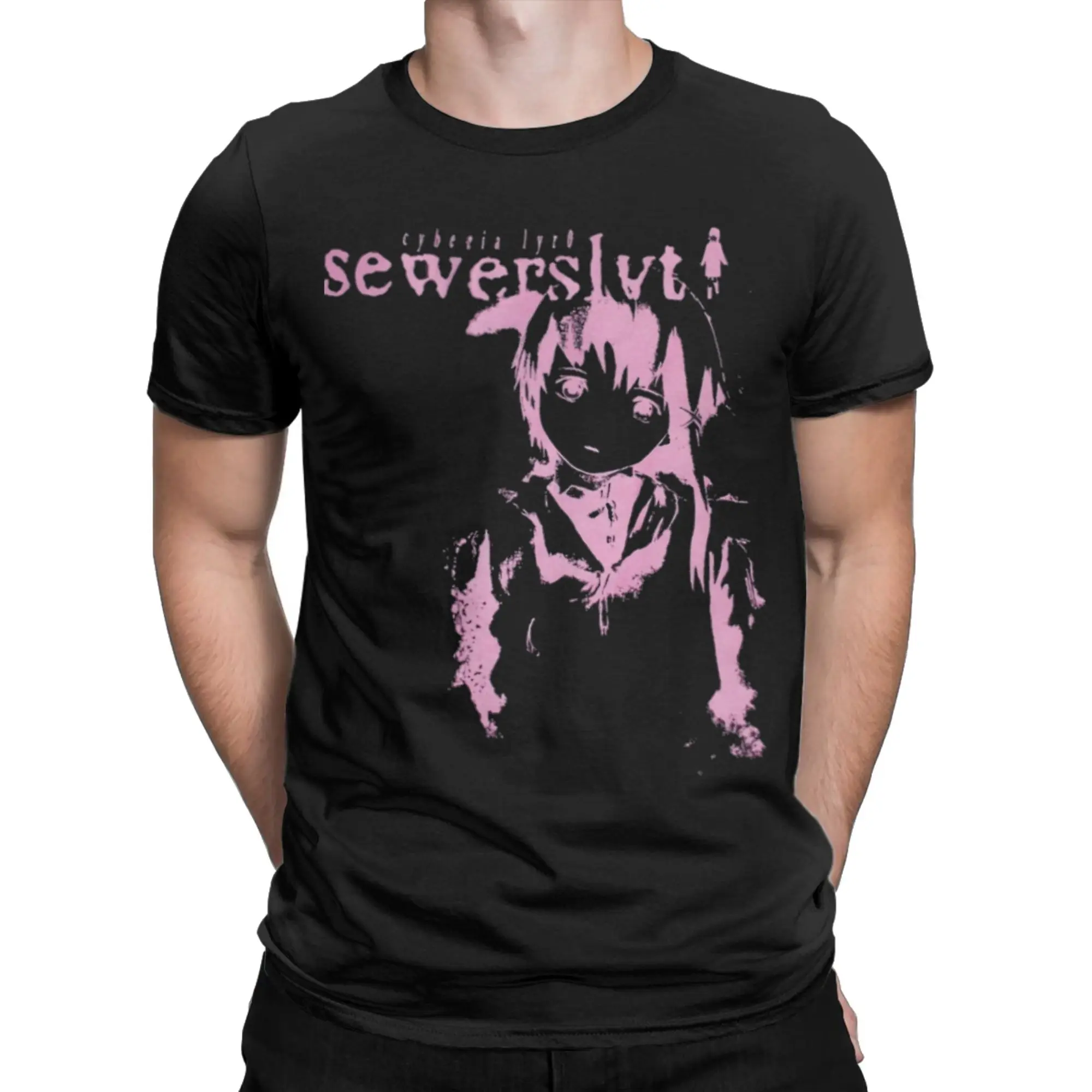 Vintage Sewerslvt Schizofrenia SPECIAL  FOR SEWERSLVT LOVERS T-Shirt for Men Crew Neck Pure Cotton T Shirt Tee Shirt Clothing