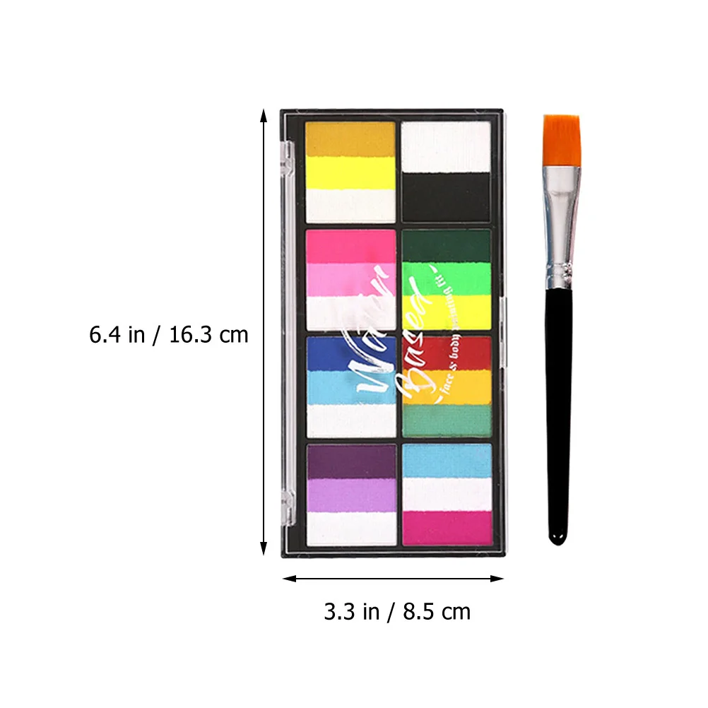Pintura corporal para adultos, conjunto de decoración de pintura facial para Festival, pigmentos de grado no tóxico con pincel, herramientas de maquillaje DIY