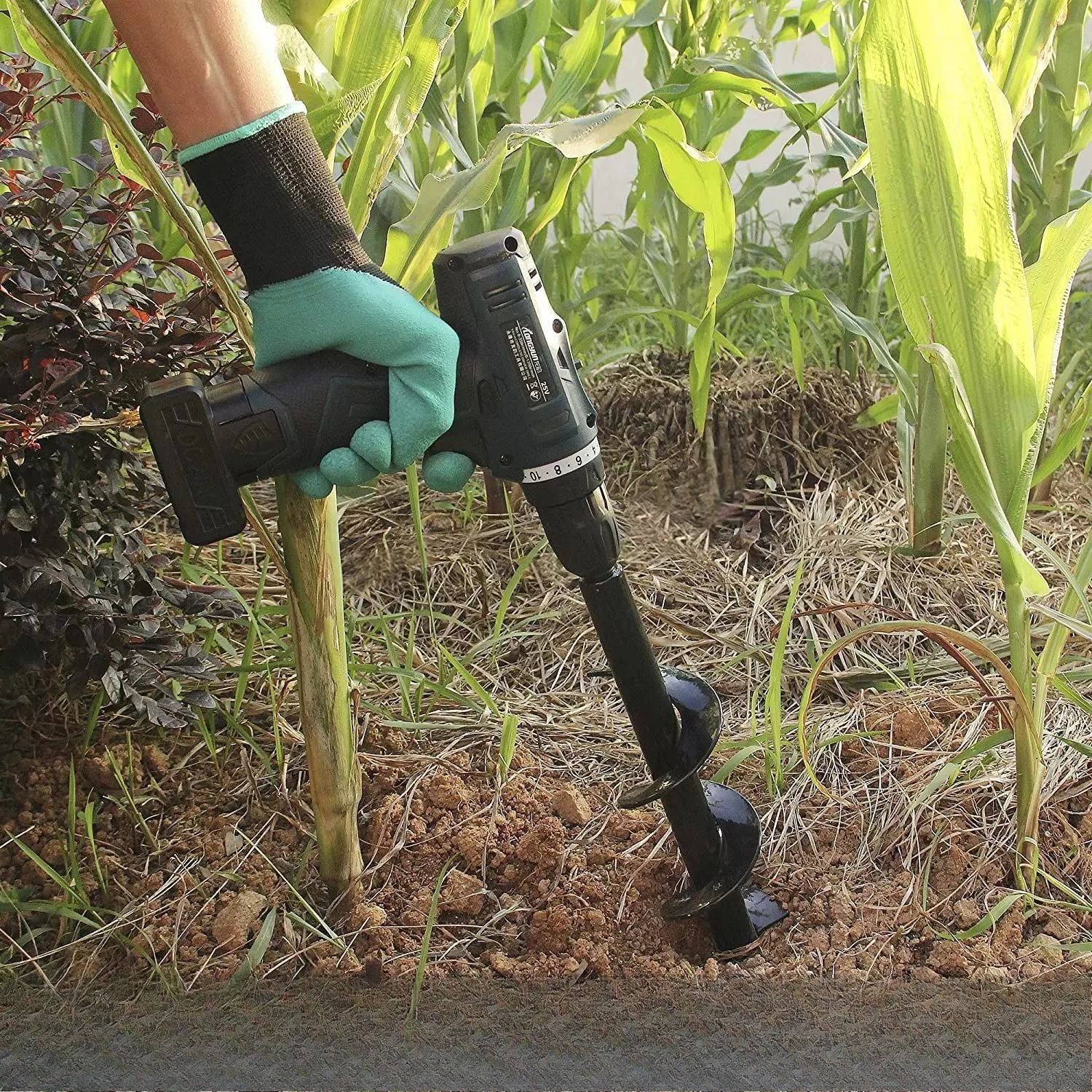 Soil drilling artifact Hand electric drill Ground drill Bit Flower pot Loosening soil Fertilization Garden planting