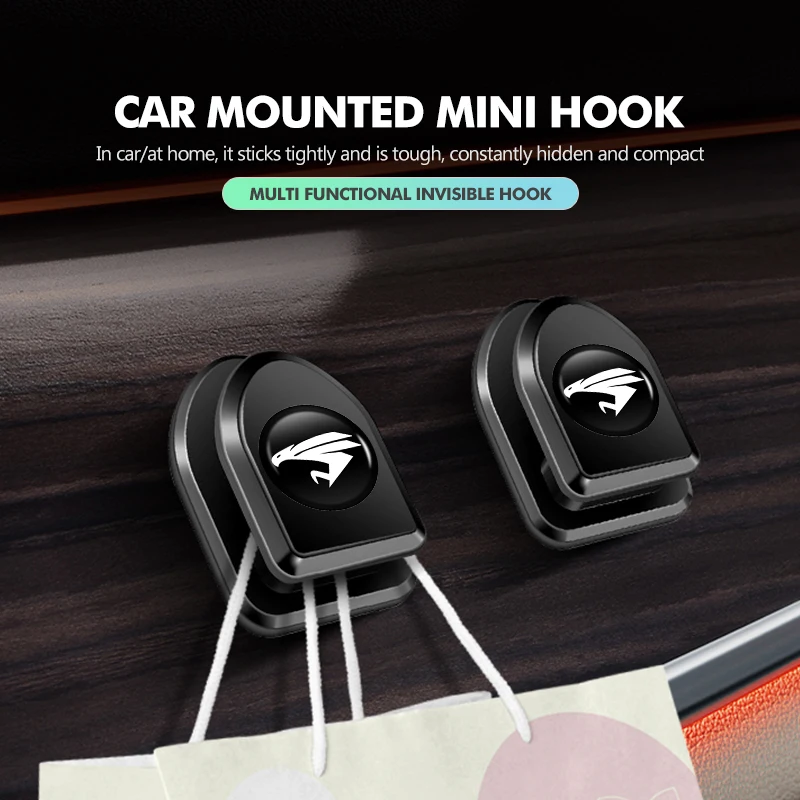 Car Hooks USB Cable Keychain Trunk Bag Invisible Hanger Hook For Toyota Harrier 30 60 80 XU30 XU60 XU80 2022 2023