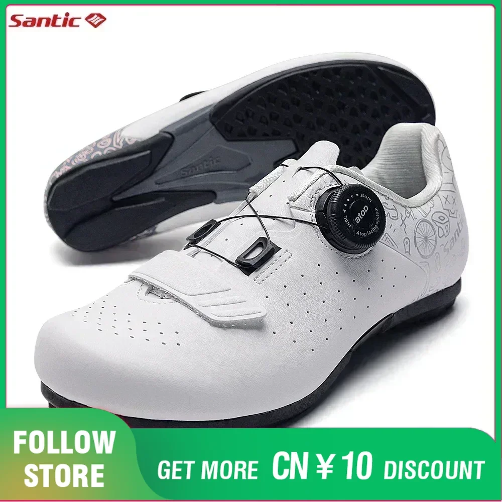 

Santic Women Cycling Shoes Non Locking Shoes Outdoor Bicycle Shoes Mountain Bike Shoes Adjustable Leisure Road Bike Sneakers