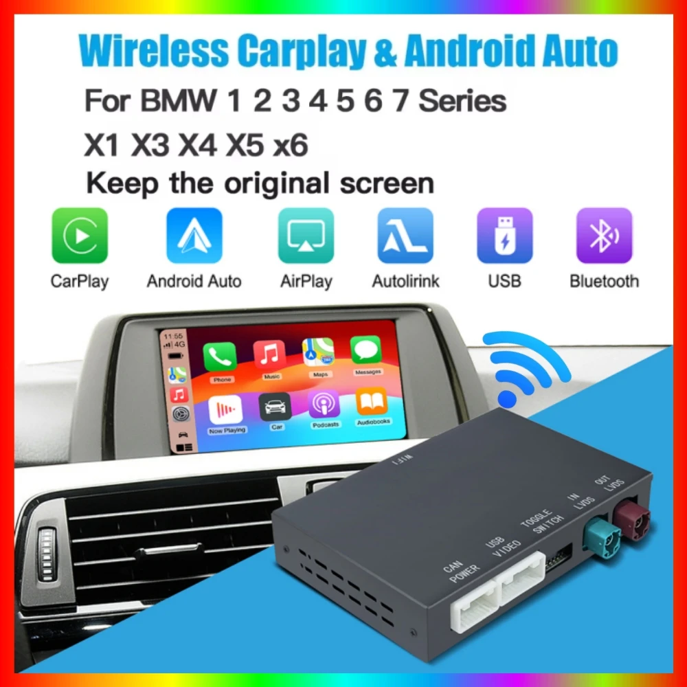 Wireless Apple CarPlay & Android Auto Mirror Link Functions Decoder For BMW NBT CIC System 1 2 3 4 5 6 7 Series X3 X4 X5 X6 MINI