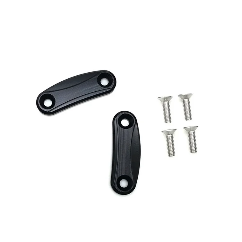 قاعدة غطاء رمز هيكل مرآة للدراجات النارية المتفوقة لملحقات Kawasaki ZX10R 2016-2023 ZX6R 2019-2023 (أسود)
