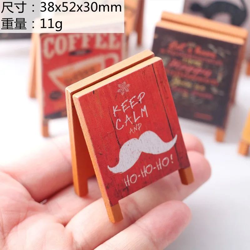 علامة خشبية لبيت الدمى، لوحة سبورة صغيرة لعيد الميلاد والهالوين، زينة مصغرة