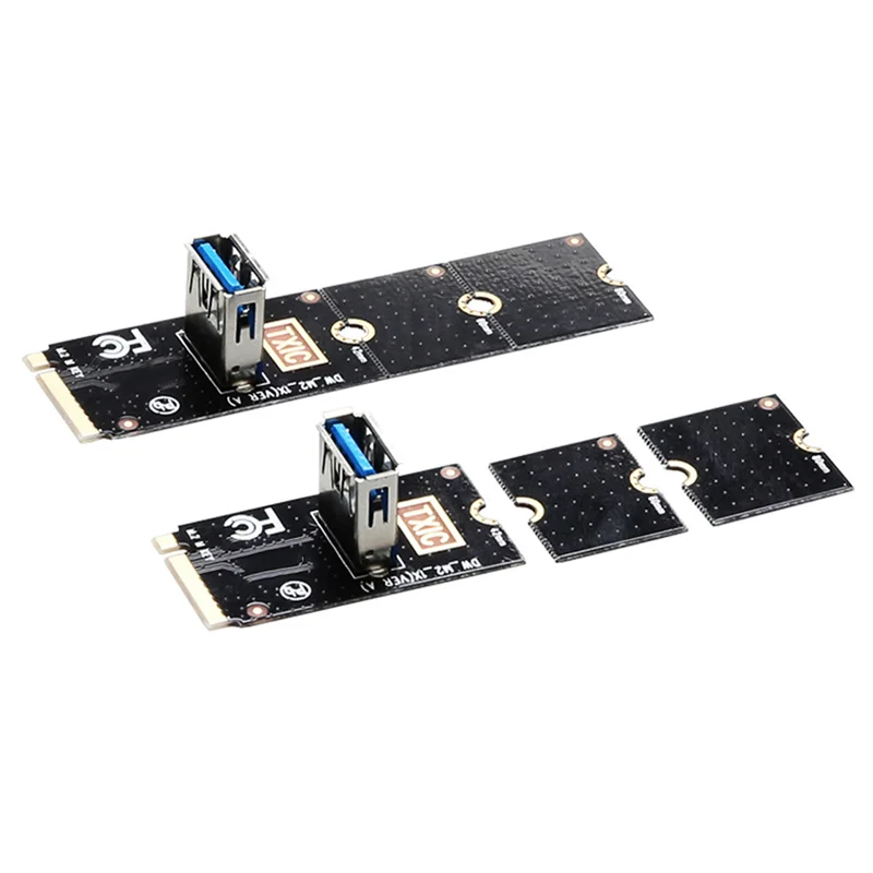 2Pcs NGFF M.2 To USB3.0 PCI Express Converter Adapter Graphics CardExtender M2 To PCI-E PCIe Transfer Mining Riser