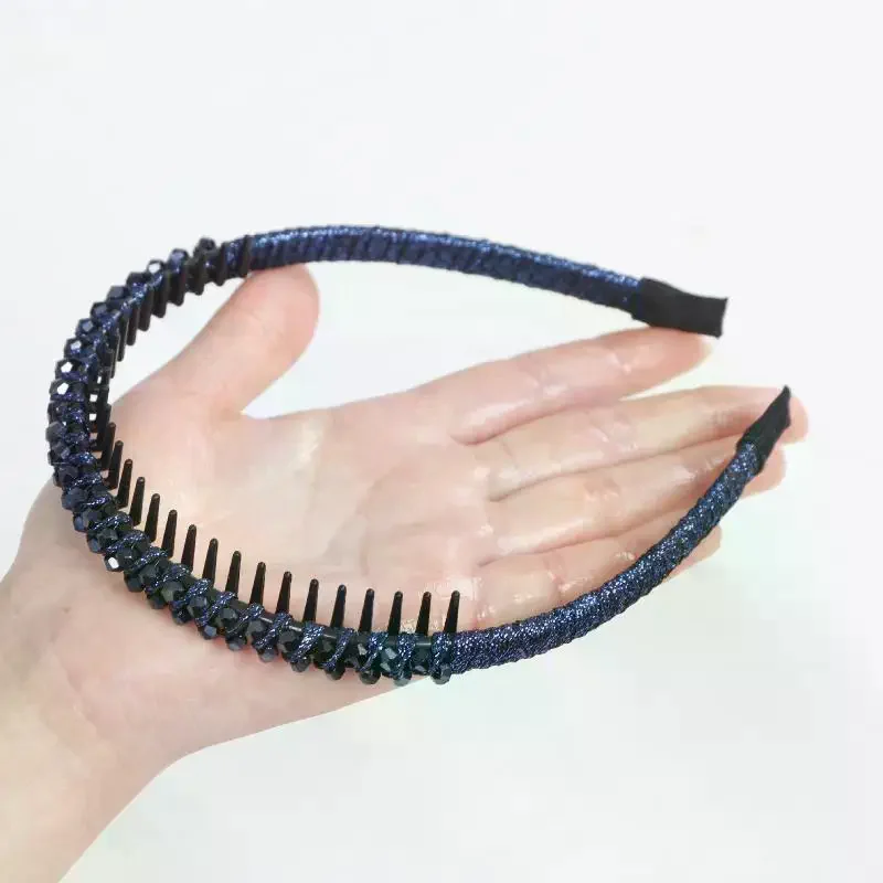 Sparkling Rhinestone Headband For Women Non Slip Teeth Comfortable Fit For Face Washing Makeup Daily Wear Parties