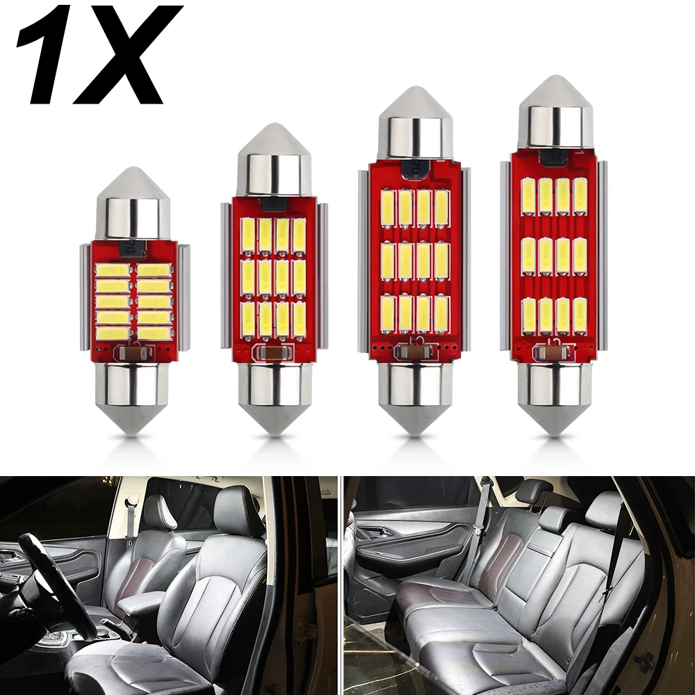 

1pcs Canbus New IC 12V C5W C10W Led Bulb 31mm 36mm 39mm 41mm Car Festoon Light Interior Dome Reading Lights 6000K Pure White