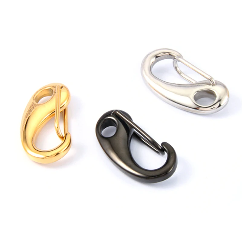 3pcs Gold Color Stainless Steel Lobster Clasp Hooks Connectors for Bracelet Necklace Jewelry Making Spring Carabiner Keychain