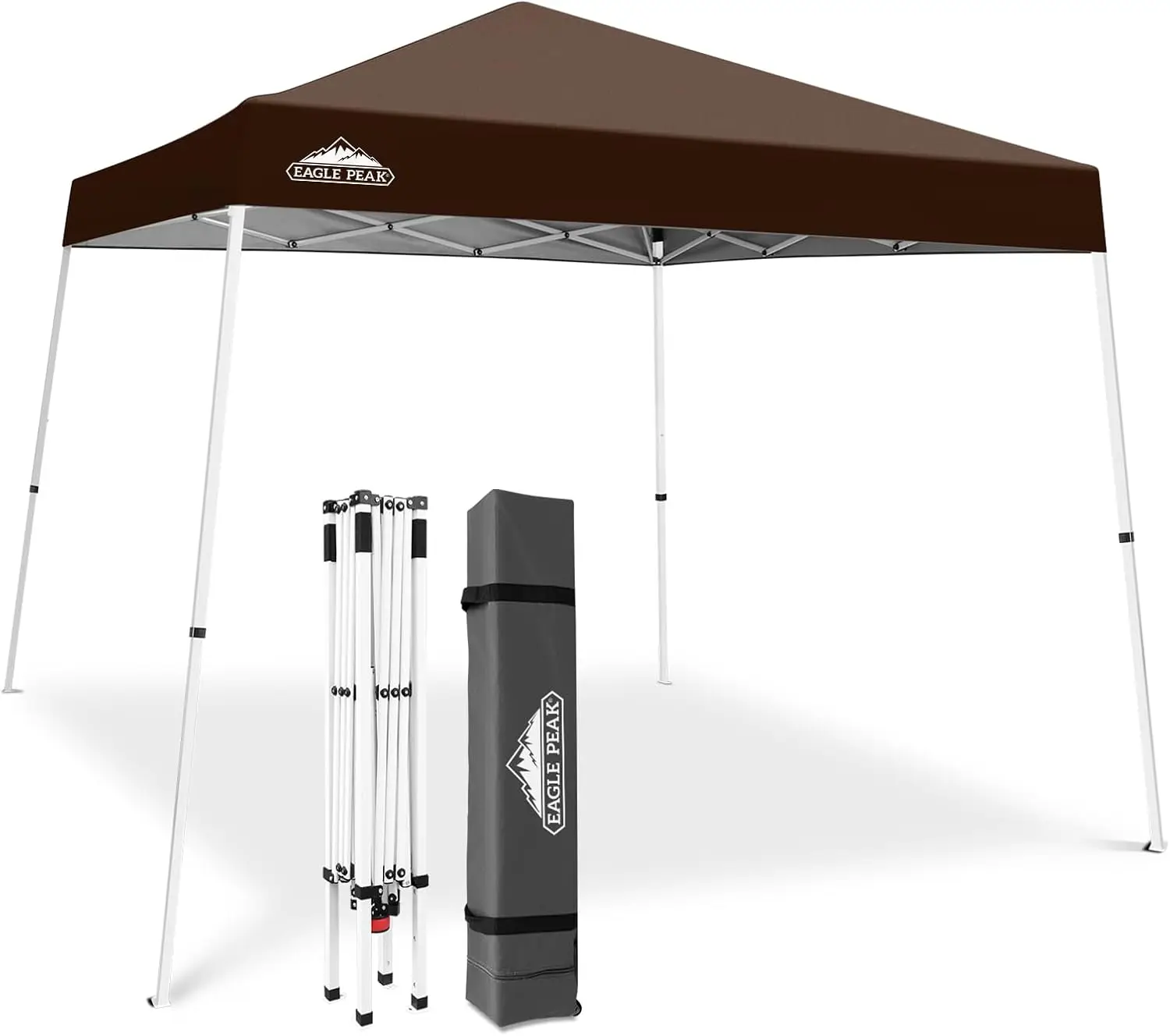 10x10 Slant Leg Pop-up Canopy Tent Easy One Person Setup Instant Outdoor Beach Canopy Folding Portable Sports Shelter 10x10 B