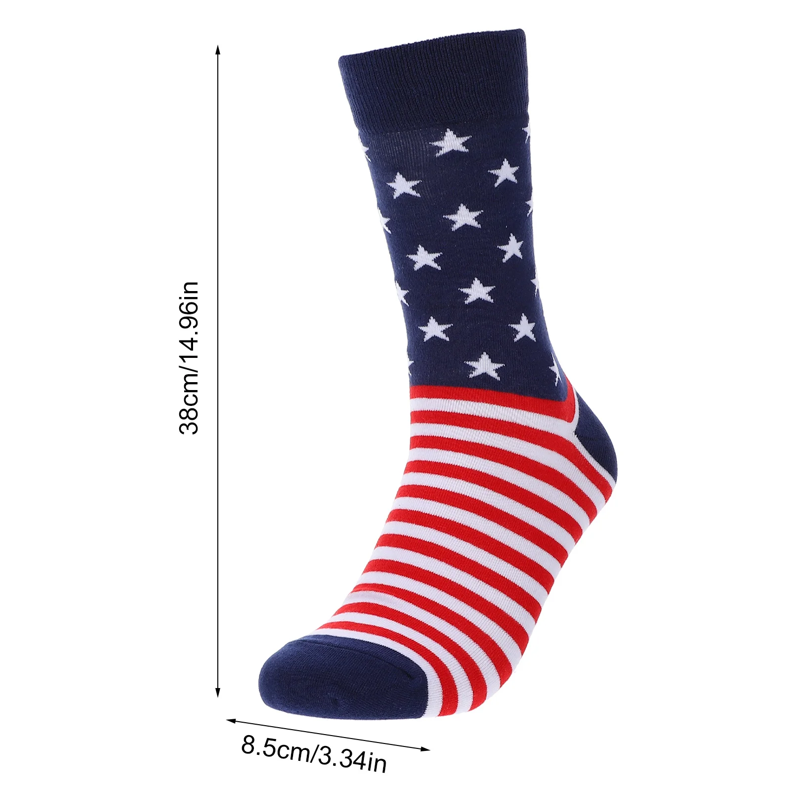 2 pares de calcetines de algodón estilo a rayas con bandera americana medias masculinas de moda suaves cálidas y cómodas calcetines de invierno medias masculinas
