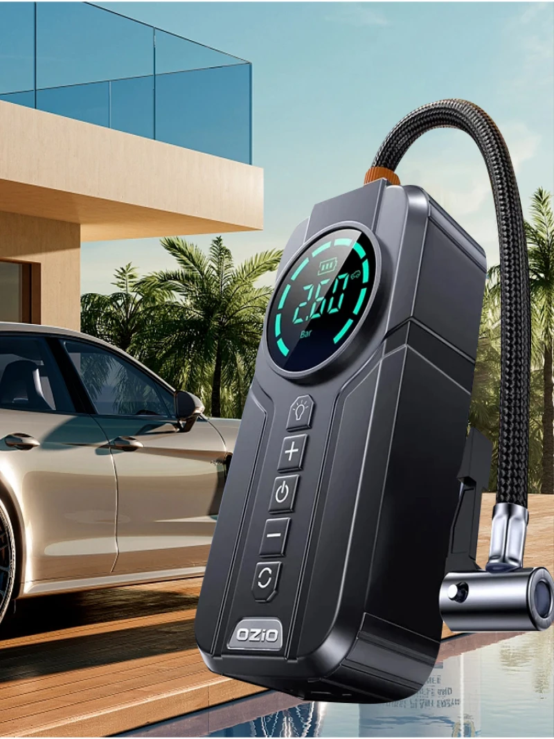 Car-mounted air pump with emergency start power supply Portable wireless car electric car air pump