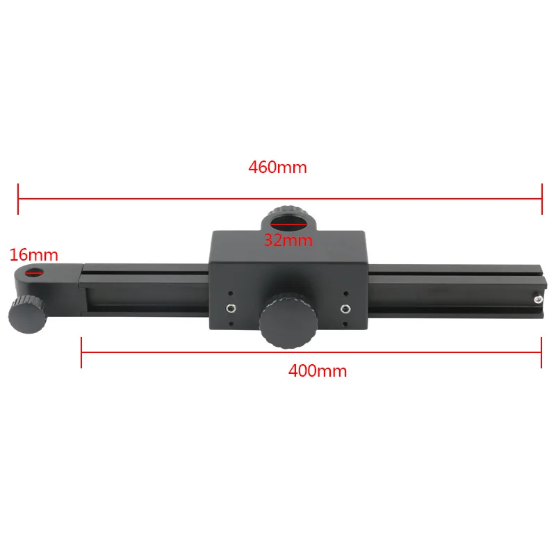 50mm/76mm Focus Holder Adjustable Rail Sliding Arm Bracket Desktop Microscope Stand For Trinocular Binocular Industrial Camera
