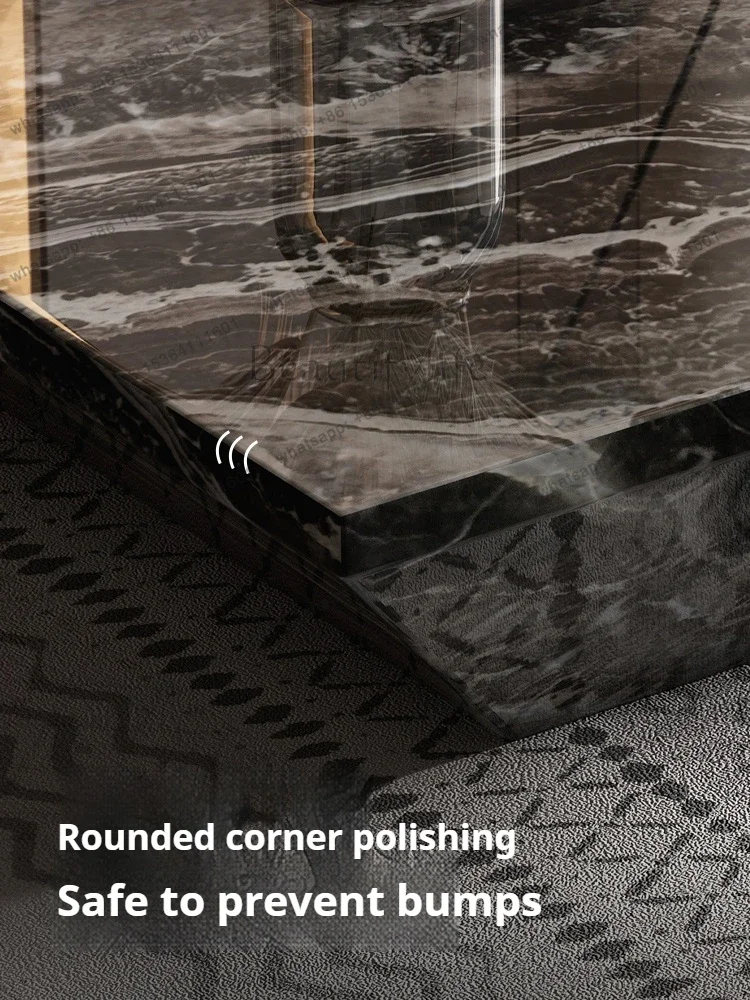 Italian Luxury Mobile Nesting Tables, Venetian Brown Marble & Side Table Set, Heat&Scratch Resistant, Master Design, Customize.