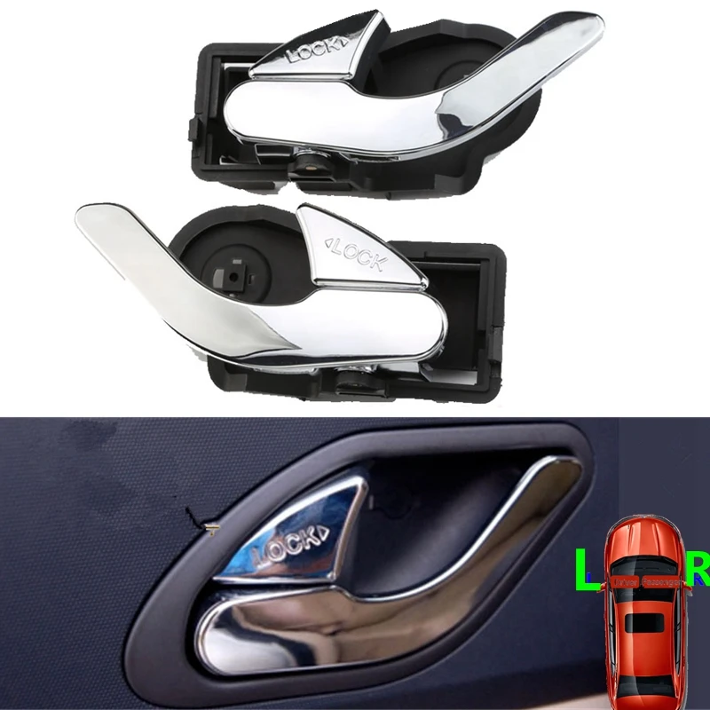 

Car Front Rear Left Right Chrome Inside Inner Interior Door Handle For Haima S7 2010-2013